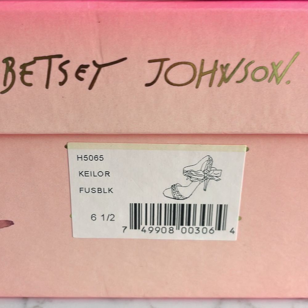 Betsy Johnson, Fuschia and black heels 6.5 - Picture 5 of 5